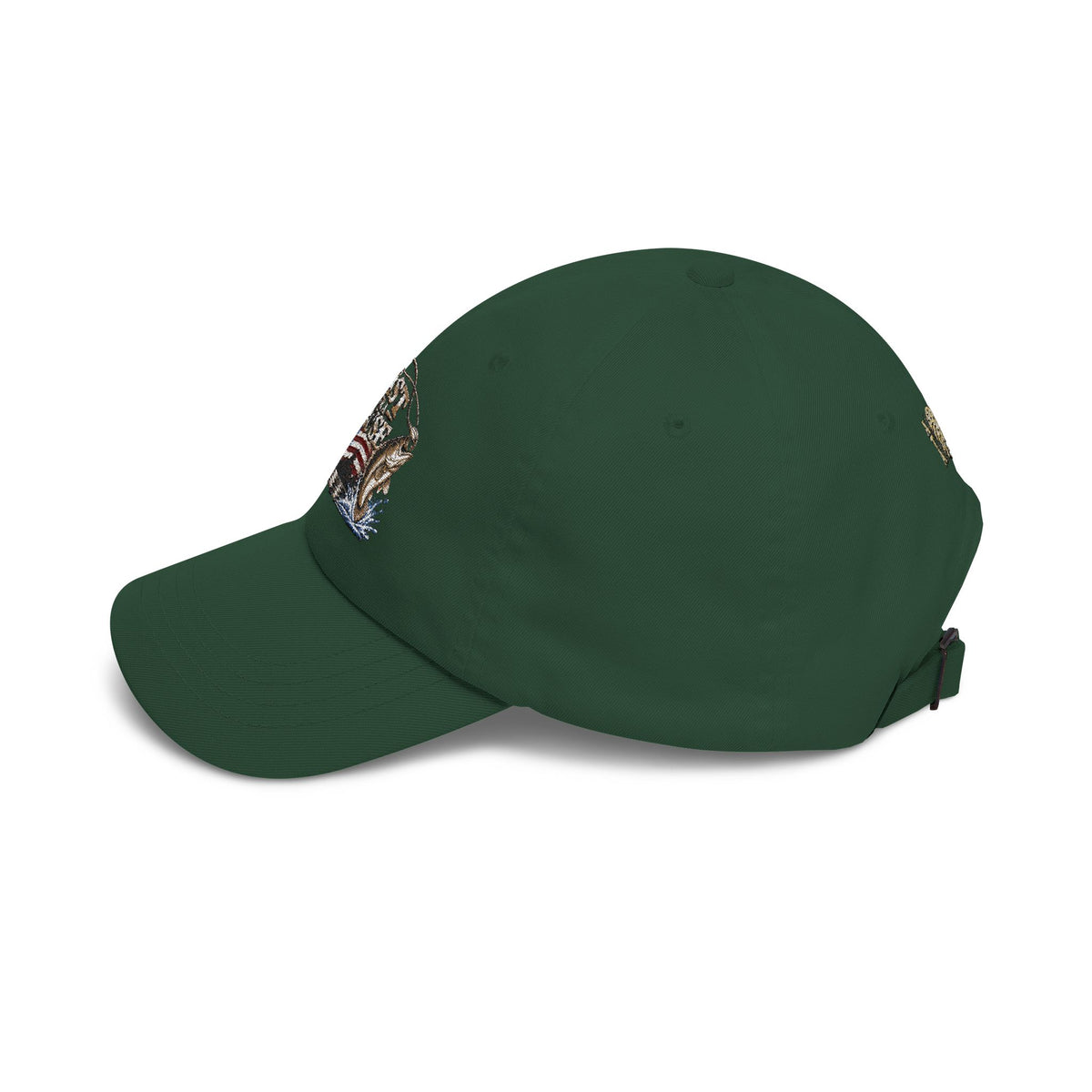 Cap — ‘Cast for a Cause’ Fishing Hat with American Flag Embroidery