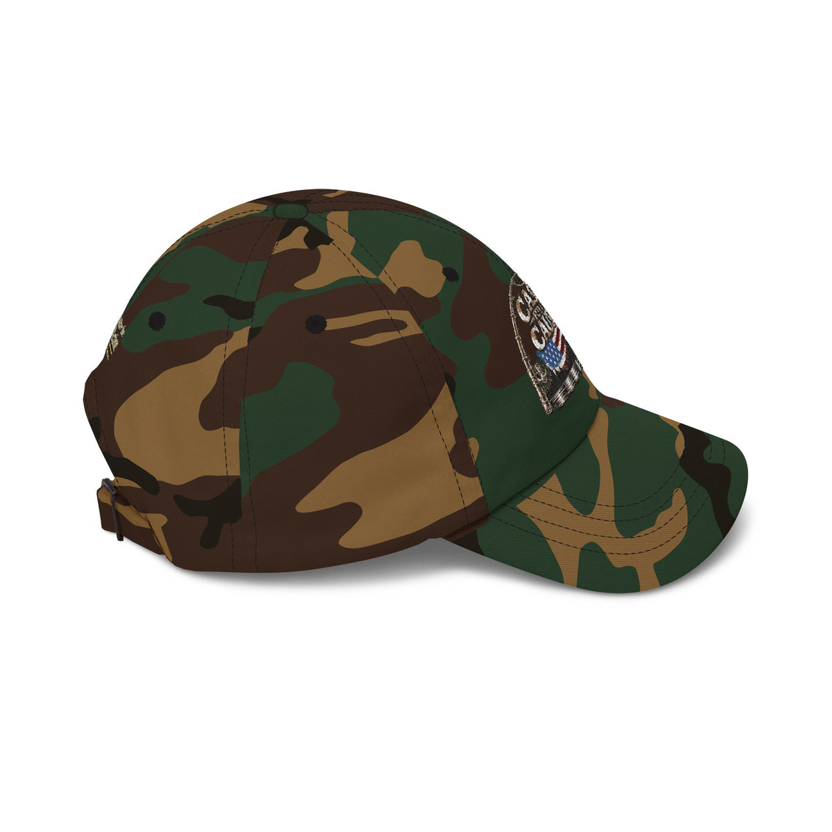 Cap — ‘Cast for a Cause’ Fishing Hat with American Flag Embroidery