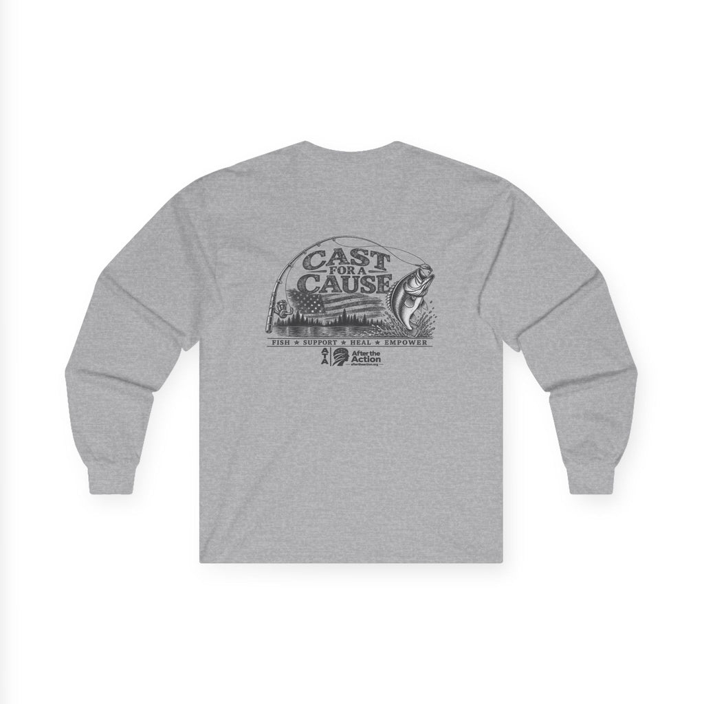 Cast for a Cause Long Sleeve Tee — Fishing Charity Graphic Shirt