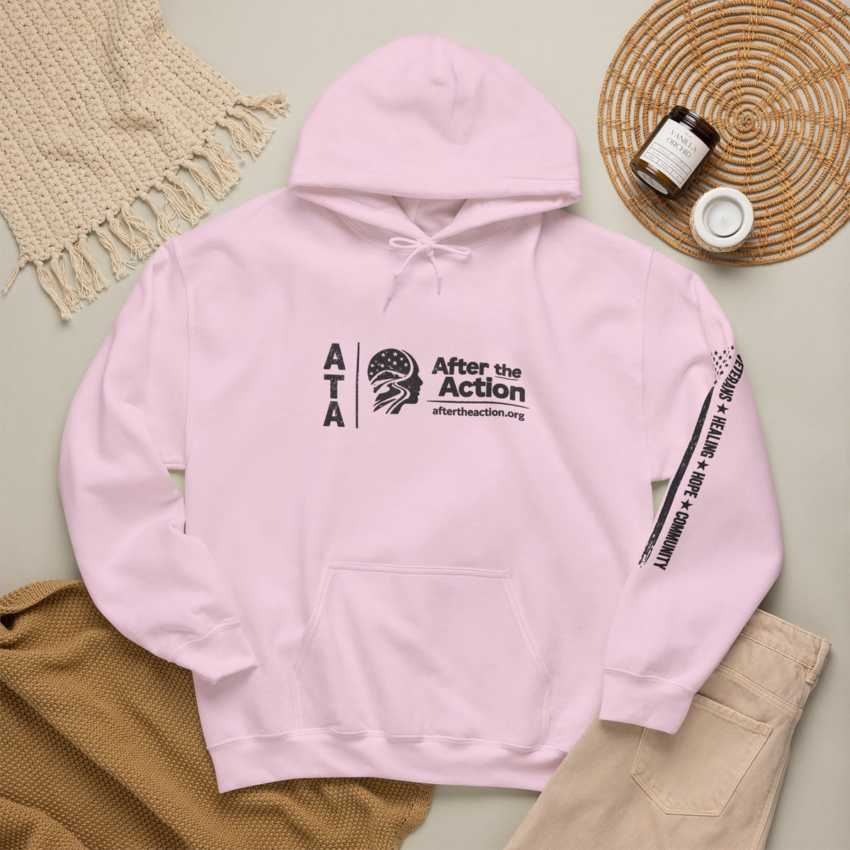 Cast for a Cause Fishing Hoodie — After the Action Charity Logo Sweatshirt