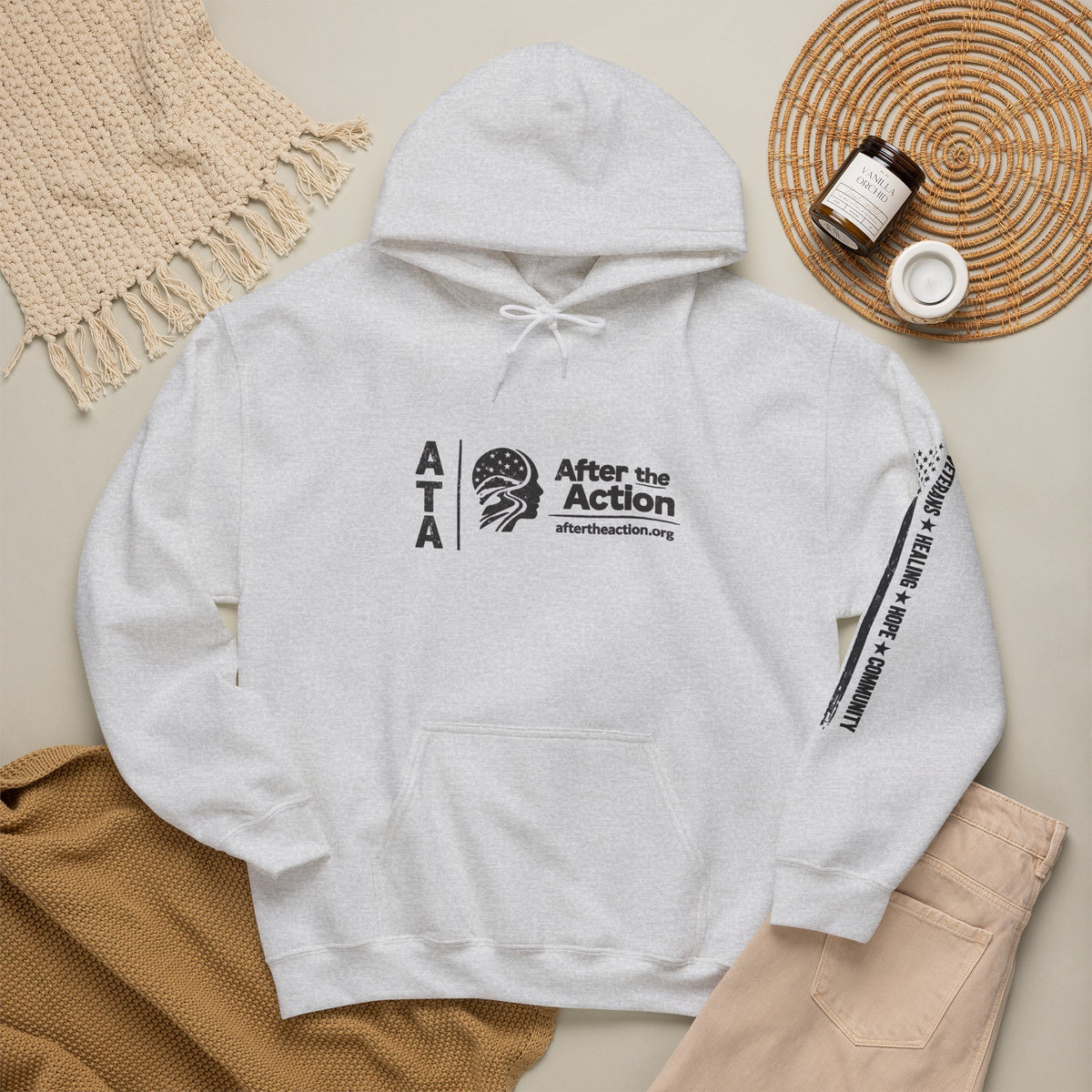 Cast for a Cause Fishing Hoodie — After the Action Charity Logo Sweatshirt