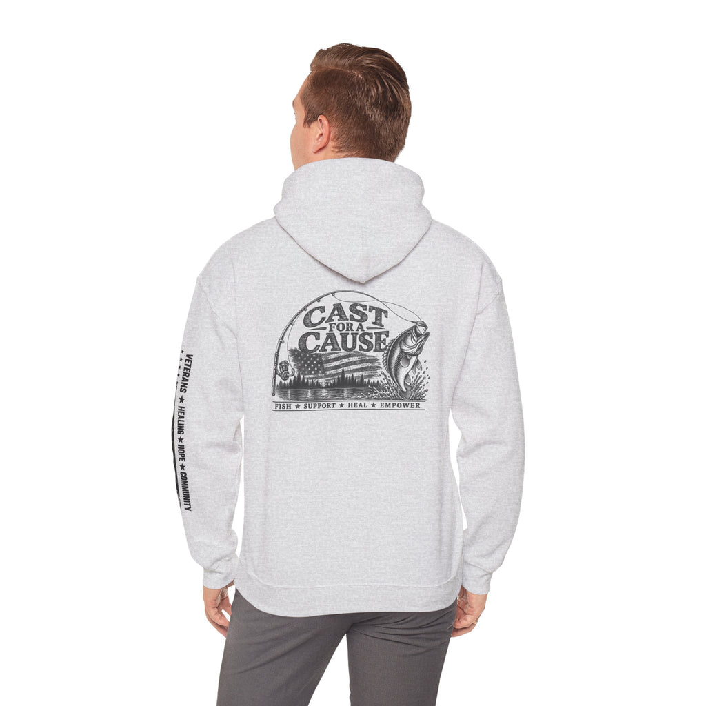 Cast for a Cause Fishing Hoodie — After the Action Charity Logo Sweatshirt
