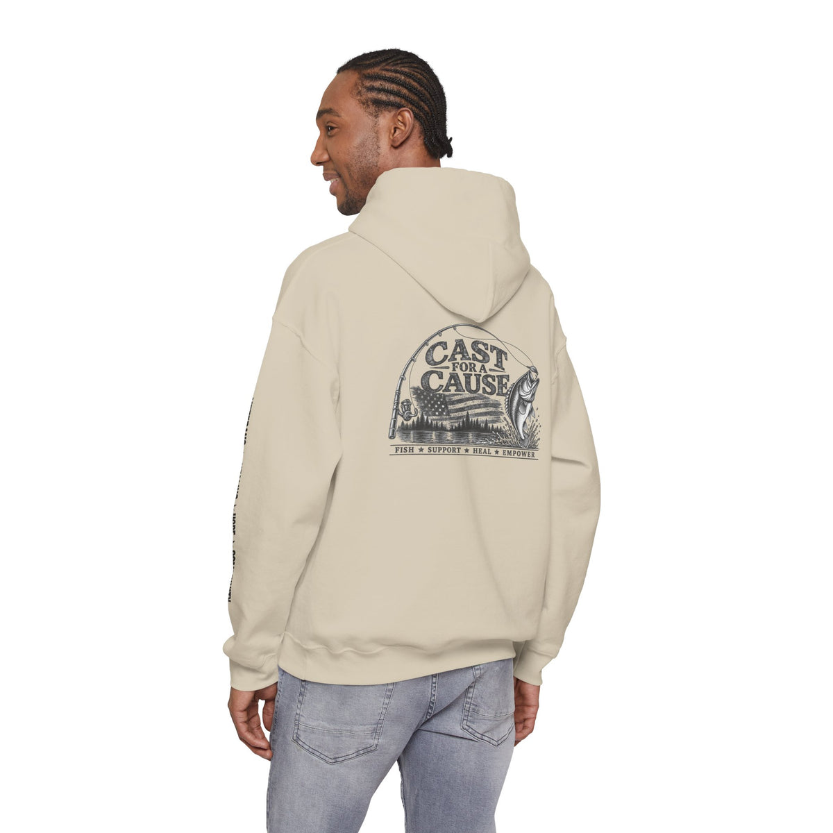 Cast for a Cause Fishing Hoodie — After the Action Charity Logo Sweatshirt