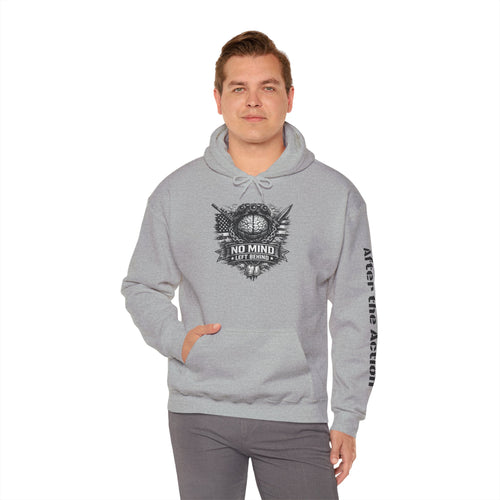 Mission Comfort Heavy Blend Hoodie - "No Mind Left behind" Military Awareness