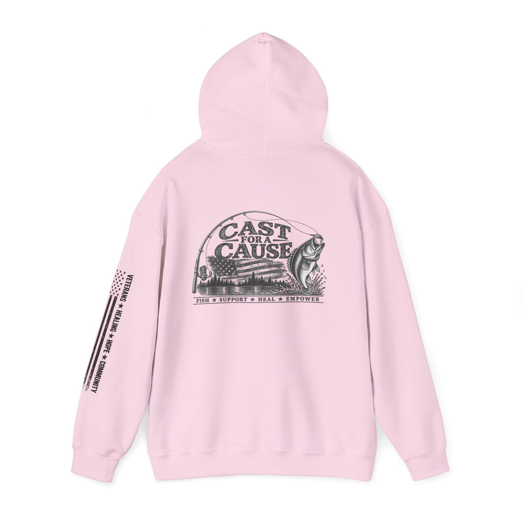 Cast for a Cause Fishing Hoodie — After the Action Charity Logo Sweatshirt