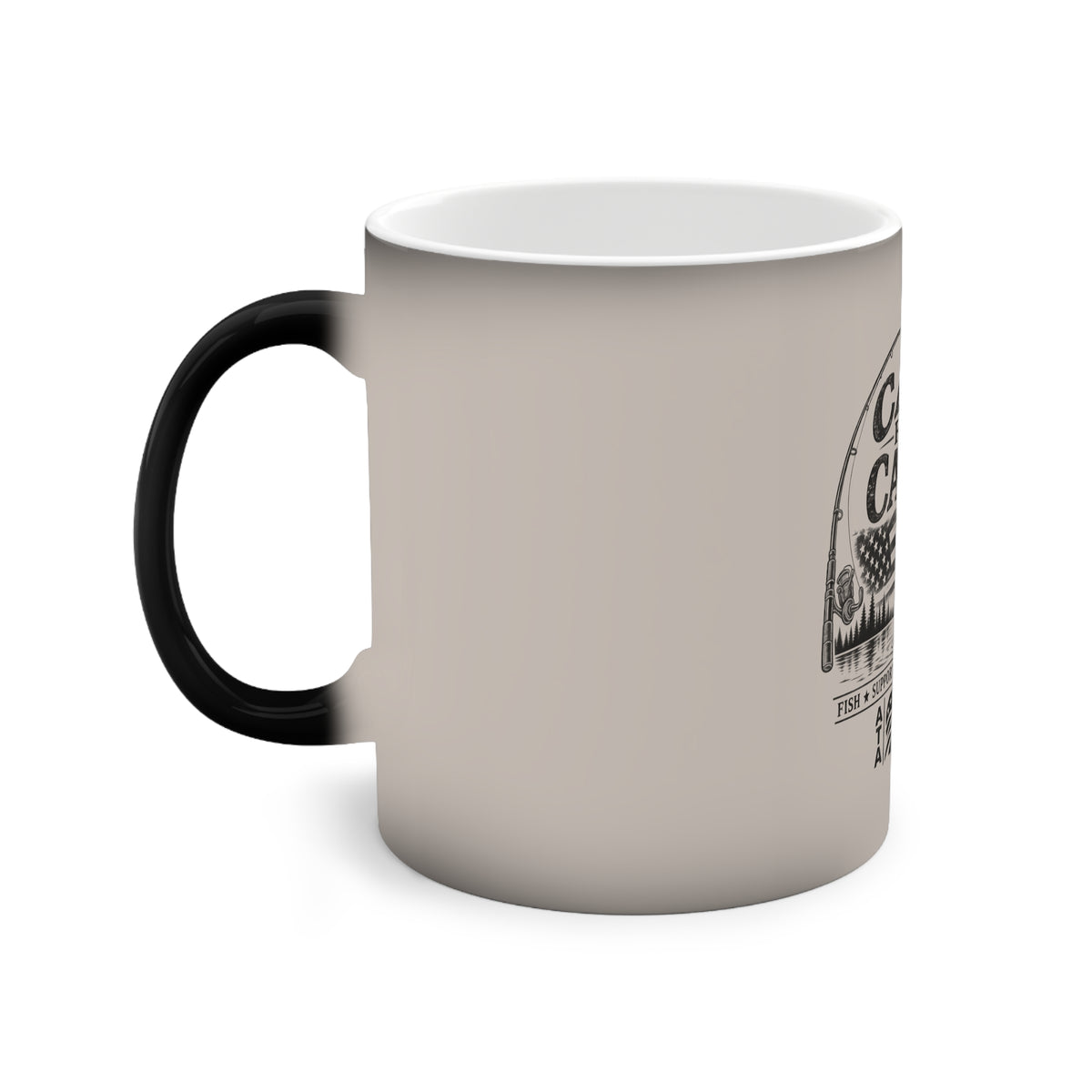 Cast For A Cause Color-Changing Mug — 11oz Fishing Charity Heat-Sensitive Coffee Cup