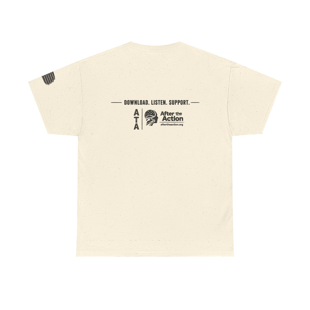 After The Action Logo T-Shirt — 'Download. Listen. Support.' Band Tee