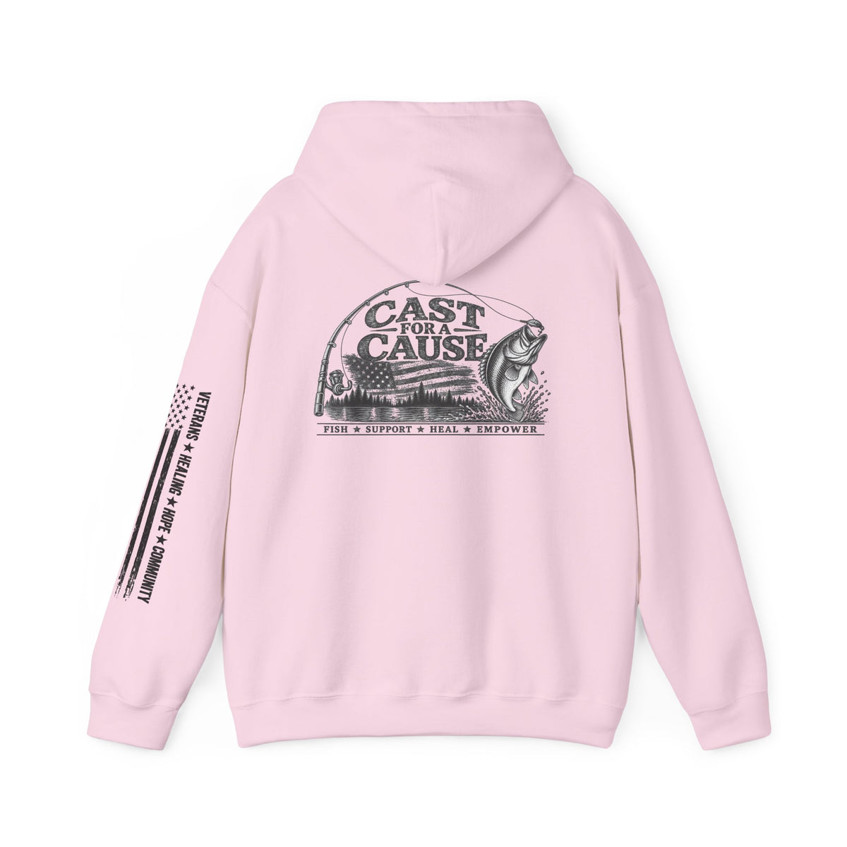 Cast for a Cause Fishing Hoodie — After the Action Charity Logo Sweatshirt
