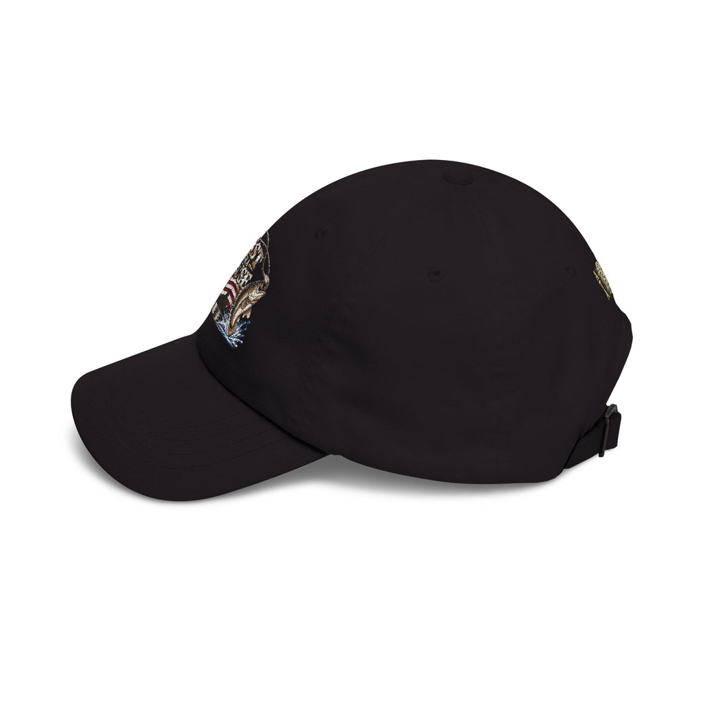 Cap — ‘Cast for a Cause’ Fishing Hat with American Flag Embroidery