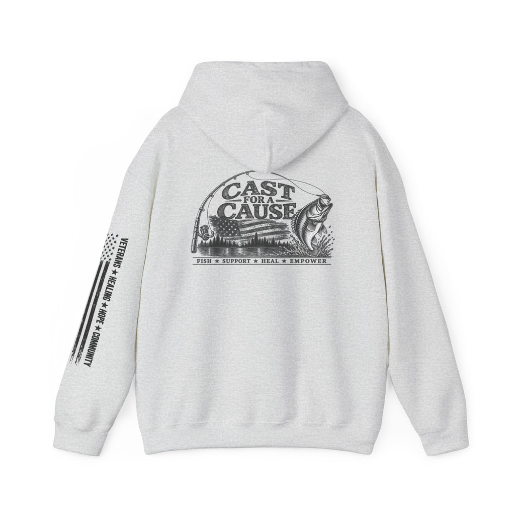 Cast for a Cause Fishing Hoodie — After the Action Charity Logo Sweatshirt