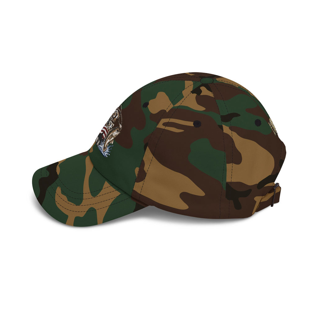 Cap — ‘Cast for a Cause’ Fishing Hat with American Flag Embroidery