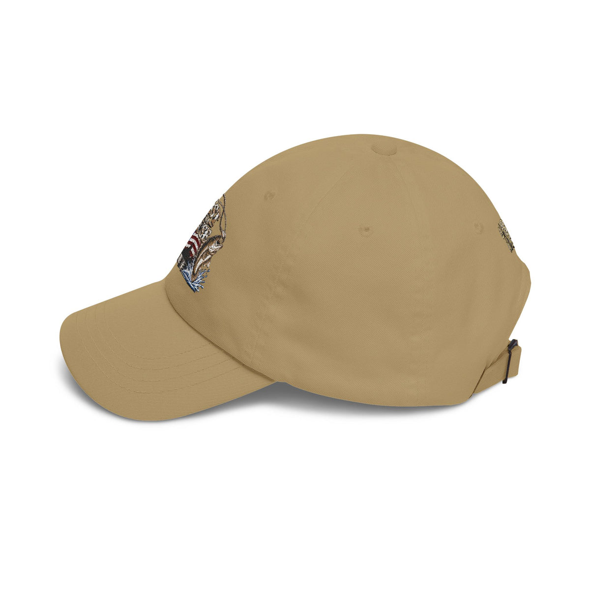 Cap — ‘Cast for a Cause’ Fishing Hat with American Flag Embroidery