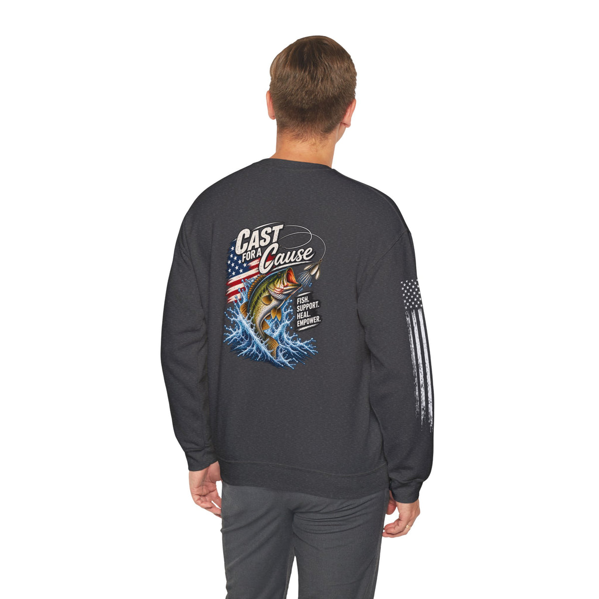 Cast for a Cause Fishing Crewneck Sweatshirt