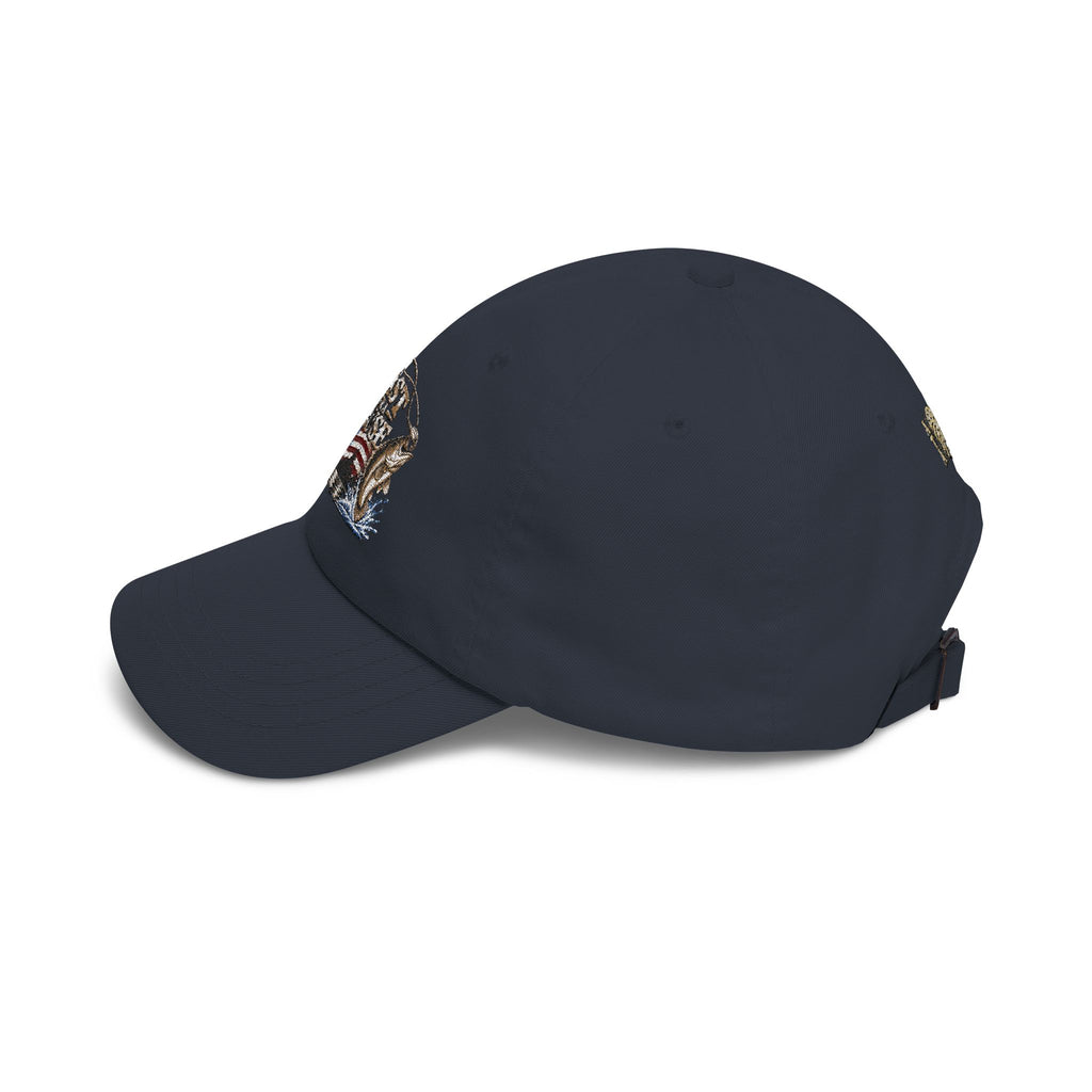 Cap — ‘Cast for a Cause’ Fishing Hat with American Flag Embroidery